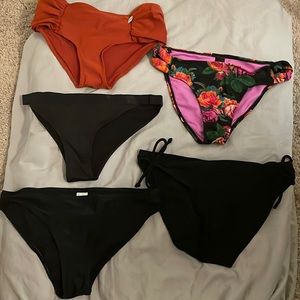 5piece set bikini bottom